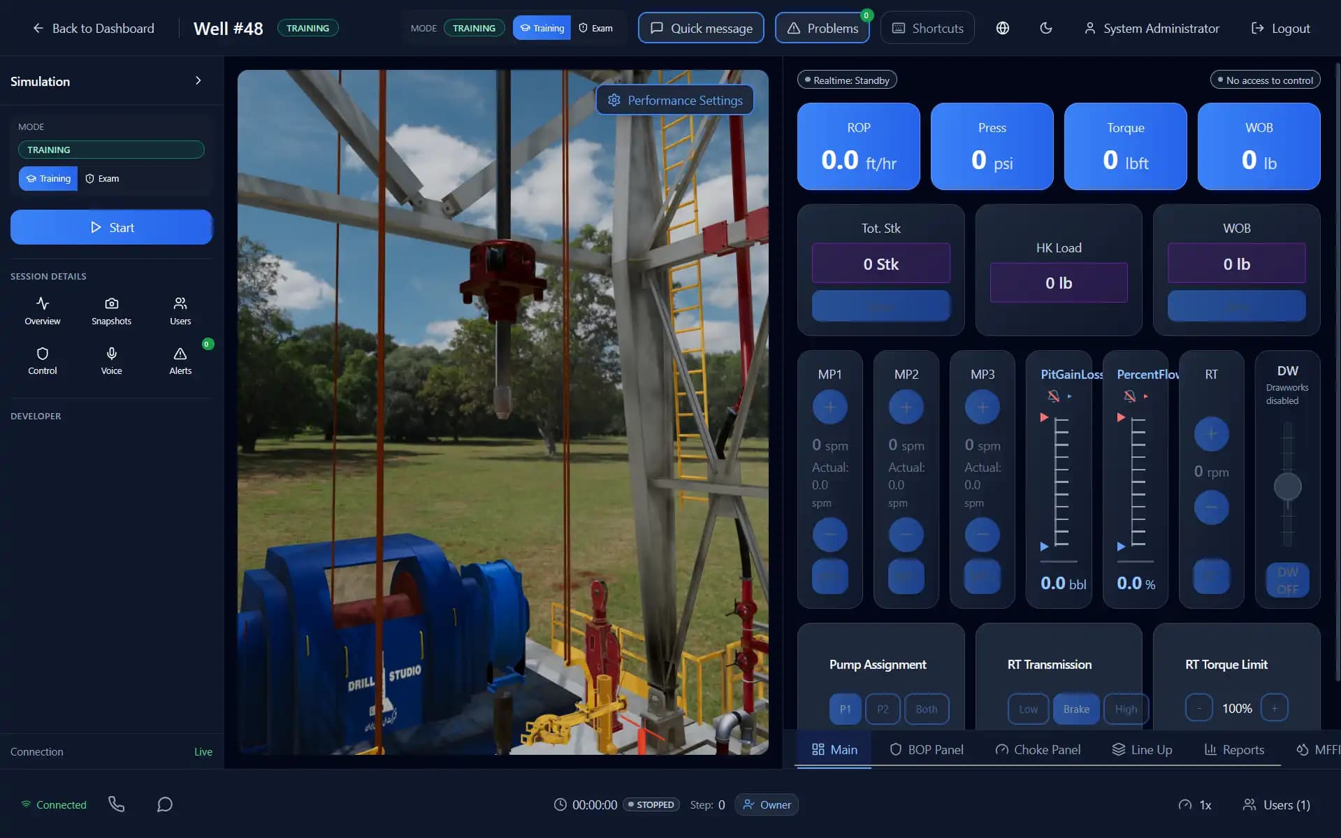 Well control simulation, live on the web.